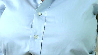 Elegant Chubby Wife with Huge Breasts Masturbates
