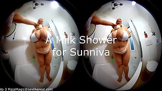 A Milk Shower For Sunniva - Huge Tit Bbw - Sexlikereal