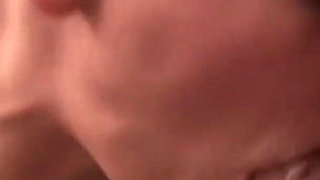 A horny blonde with big tits has an anal threesome