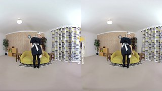 Chloe Toy - Cute Blonde As A French Maid Stripping