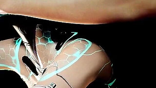 Blue Sex Robot in a BDSM Sex Show Challenge