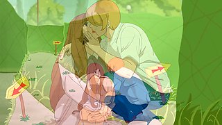 Animated fantasy adventure featuring cartoon sex and happy endings part one