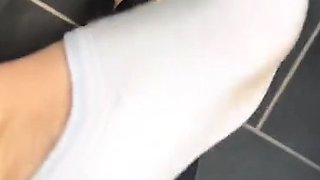 Amateur Foot Fetish Girlfriend Sucks and gives a Footjob