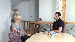 Real German amateur Pornfighter Long John with perky small breasts ready to show off