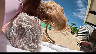 Pastel and I in the Pool at Portlock