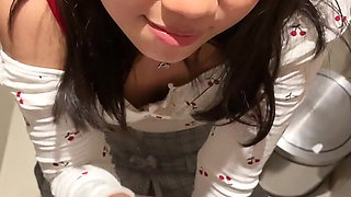 18 Years Old Asian Suck Me in Public Restroom