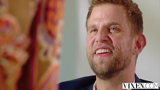 Amber Moore And Vince Karter - Bratty Blonde Rides Her Boss Thick Cock