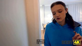 Debt4k. jumping on sausage and hardcore in her asshole helped her to linger in the flat