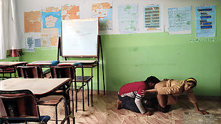 Desi Village College Couples Fucking in Classroom