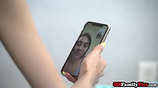 Hottie petite teenager sucked that big penis