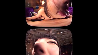 Deep Kissing Vr Sex - Petite Asian Schoolgirl Riding Dick
