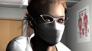 Animated gloved nurse