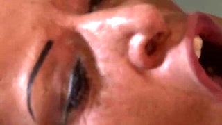 Sexy big boobs chick smashed and sprayed on her breasts