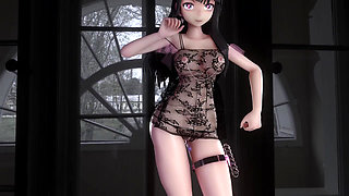 [mmd] Phone Number; Vaginal Ring; Nipple Chain; Butt Plug; Erotic Lingerie; Transparent High Heels