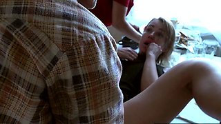 Lusty babes pumped full of cock in forbidden family fuckfest