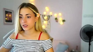 Blonde teen Sierras first erotic masturbation video