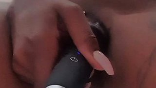 Blonde tight pussy babe solo toy fun in glamour masturbation