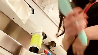 Blonde tight pussy babe solo toy fun in glamour masturbation