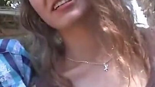 Garden sex petite pussy fucking