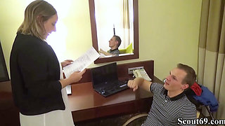 Chef Blackmail his German Teen Intern to Fuck
