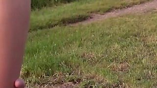 Stranger milf walks pass two guys with huge dick and fucks both cocks