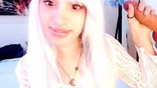 Amateur blonde teen girlfriend toyed and facialized