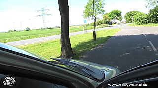 Blonde Babe Gets Ass Fucked Outdoor!