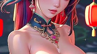 Japanese Girls Big Boobs In Temple (ai Models) With Car Toon