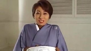 japanese kimono woman facesitting with interview