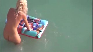 Together with stepsister on the nude beach