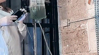 Chained to the Wall for Enema and Electrics
