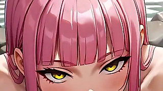 Cute Anime Girl Evi Pink Got Fun in the Steam Bath