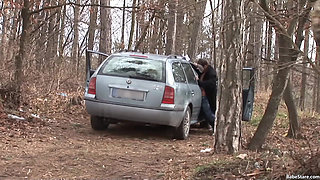 Sexy chick gives a man a blowjob before she gets anal sex