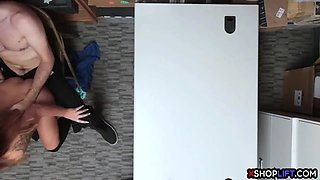 Curvy busty teen got punished for stealing a cucumber