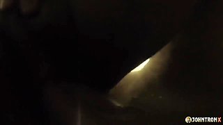 Hot Shower Blowjob And Standing Sex With A