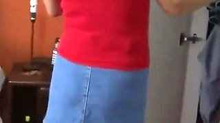 Latina Step-mom Shows off so Her Stepson Jerks off Watching Her