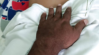 Married aunty showing her cute pussy in bed with her colleague