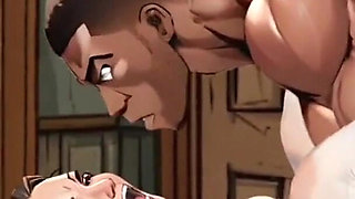 Cuckold Husband Came Home From Work Too Early and Caught His Wife Fucking the Gardener. Anime. Hentai