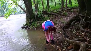 Kaley: Upskirt at River