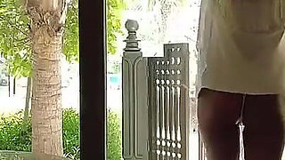 Monika Fox squirt on the kitchen table