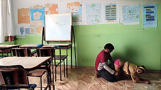 Indian school girl fuckfest in class with Bobbypranav