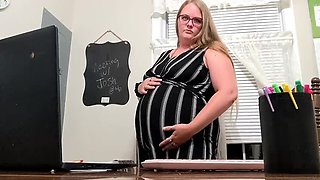 Naughty Teacher Nichole Madison JOI in Office - She's Pregnant With Your Baby!