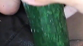 Big Black Cock Deepthroat Squirting While Fucking My Pussy With 16 Inch Cucumber
