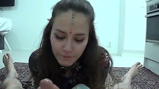 Horny Turkish Stepsister Fucks Brother - Homemade Cowgirl & Blowjob
