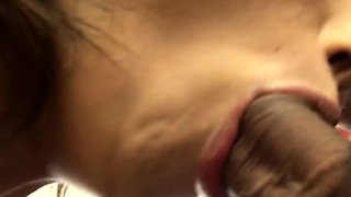 Horny Asian schoolgirls deep-throat and smash hardcore -