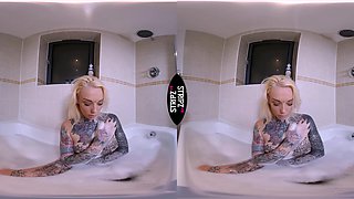 Soap! - Tattooed Blonde In The Bath - Stripzvr - Sexlikereal