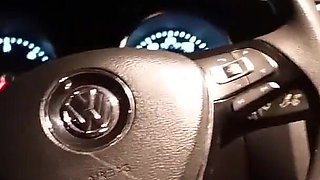 Cheating Blowjob in Car While Hubby Play Games