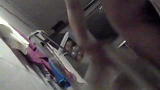 Spied Chinese girl in uniform shower