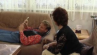 Hairy pussy granny is licked and fucked