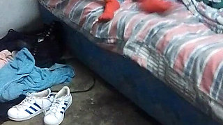 Step Daughter Jerks Her Step Dads Hard Cock to Big for Her Tiny Small Petite 18 Year Old Vergin Pussy
